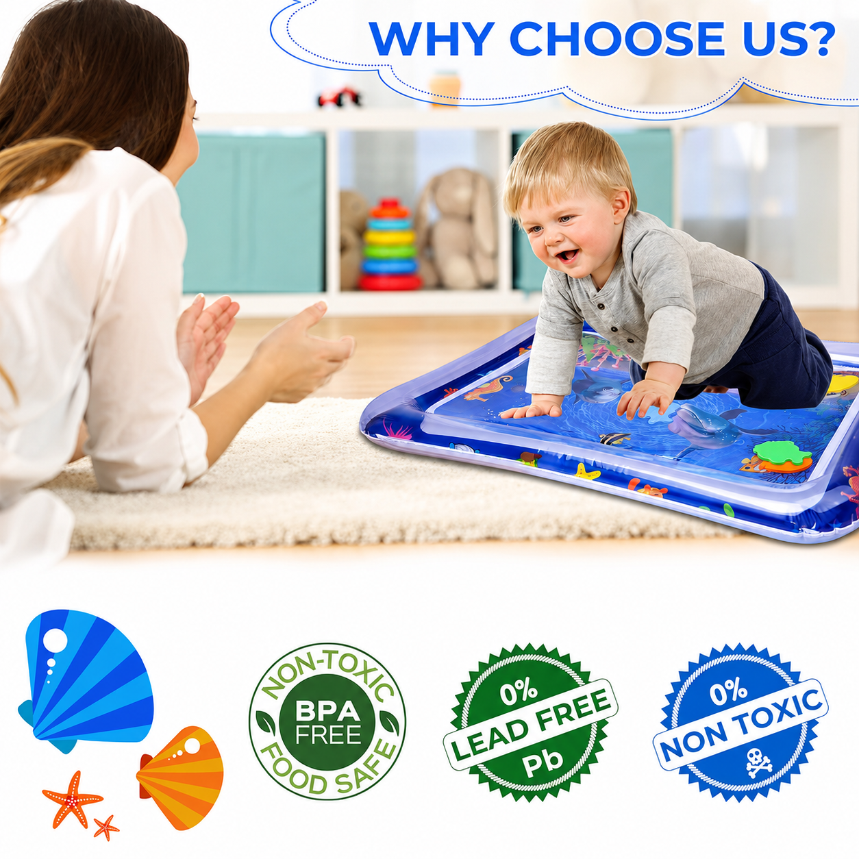 Tapete Juego Sensorial De Agua Para Bebe
